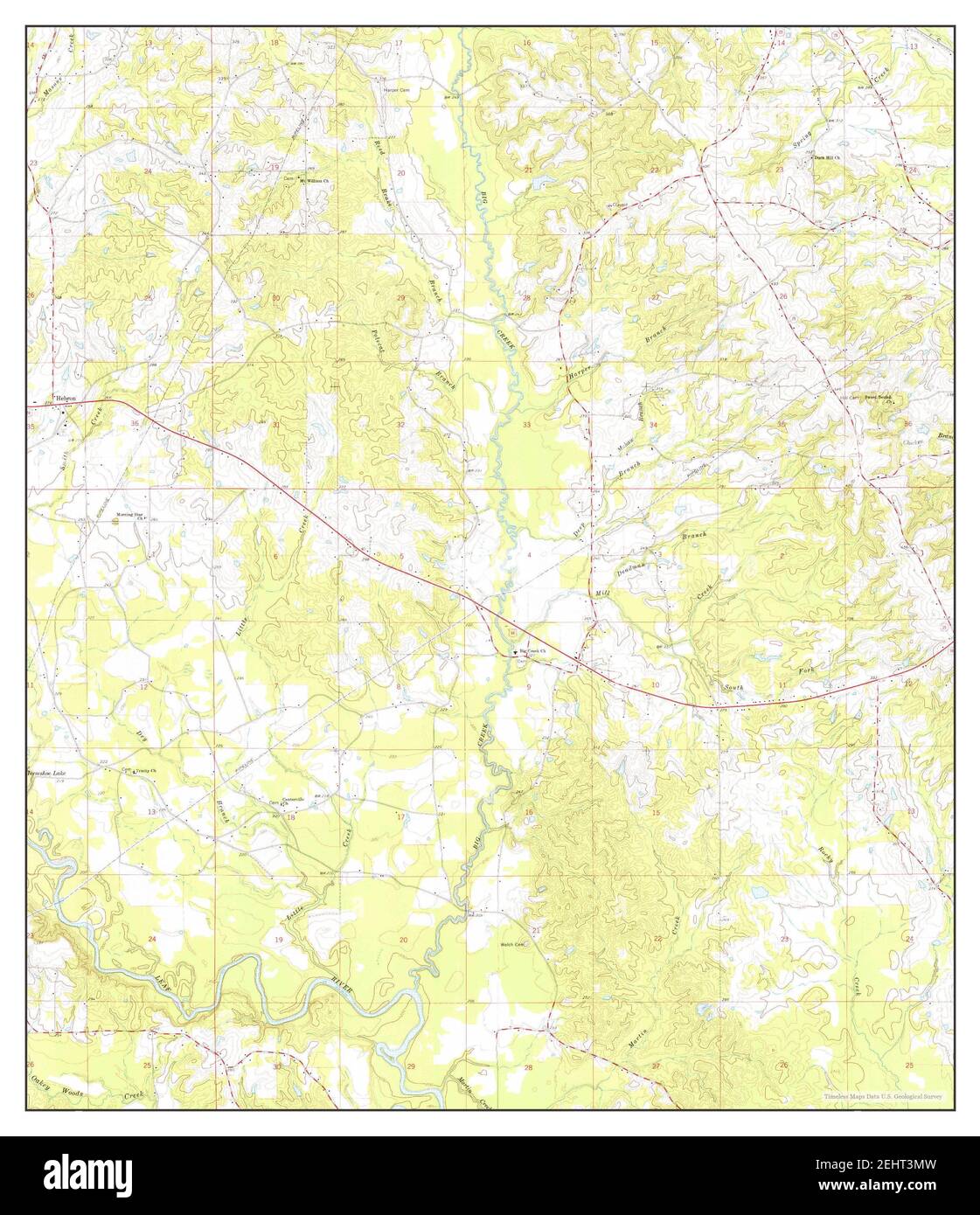 Hebron, Mississippi, map 1965, 124000, United States of America by Timeless Maps, data U.S