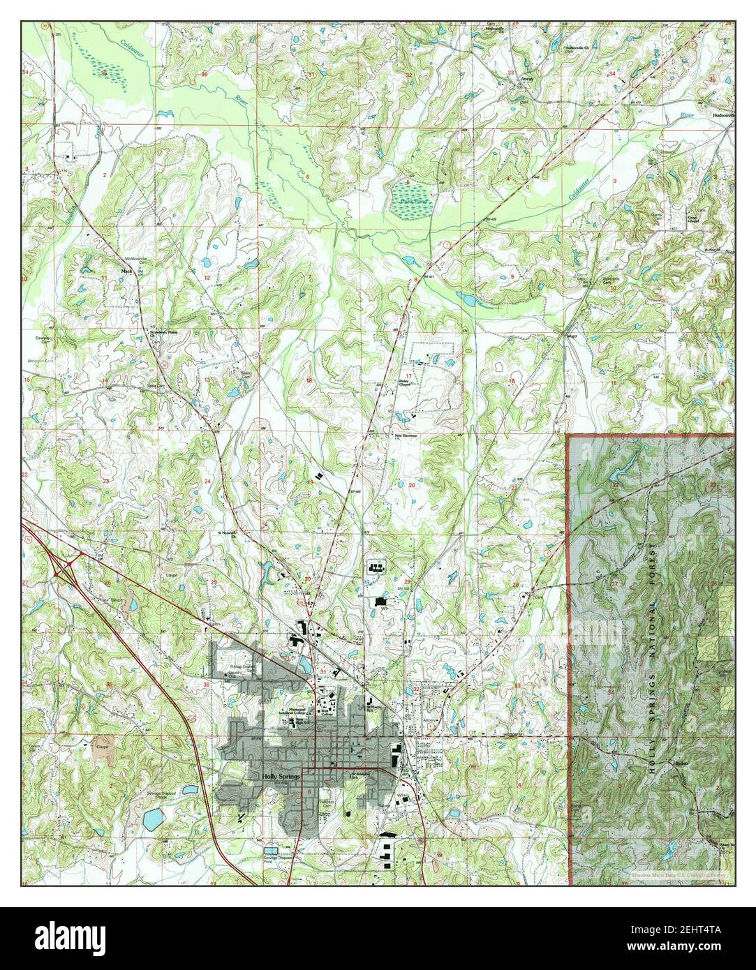 Holly springs mississippi map Cut Out Stock Images & Pictures Alamy
