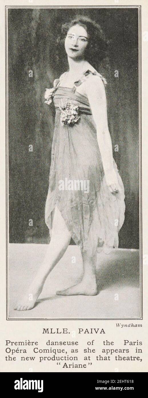 Paul Dukas - Ariane et Barbe-Bleue - Mlle. Paiva as Ariane - Paris 10-05-1907. Stock Photo