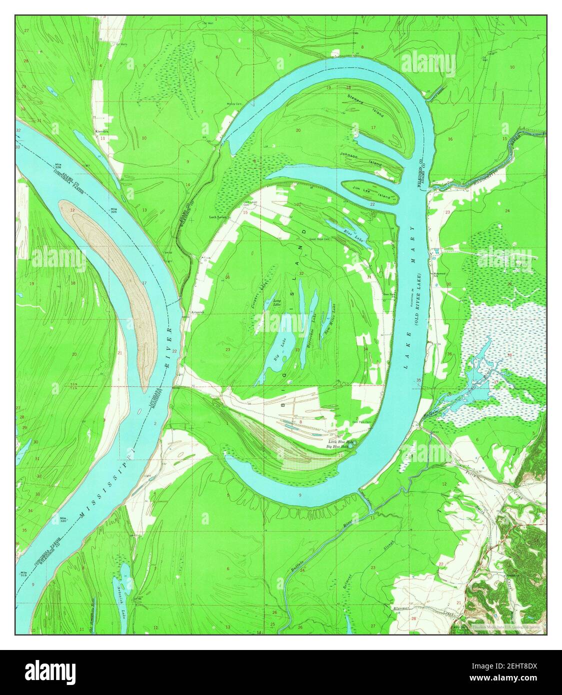 Lake Mary, Mississippi, map 1965, 124000, United States of America by