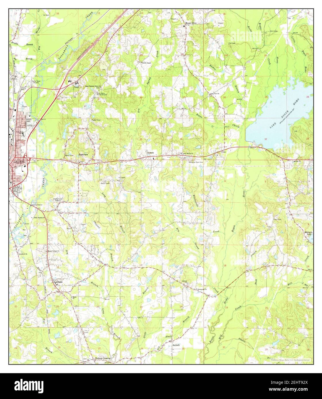Map of laurel mississippi hires stock photography and images Alamy