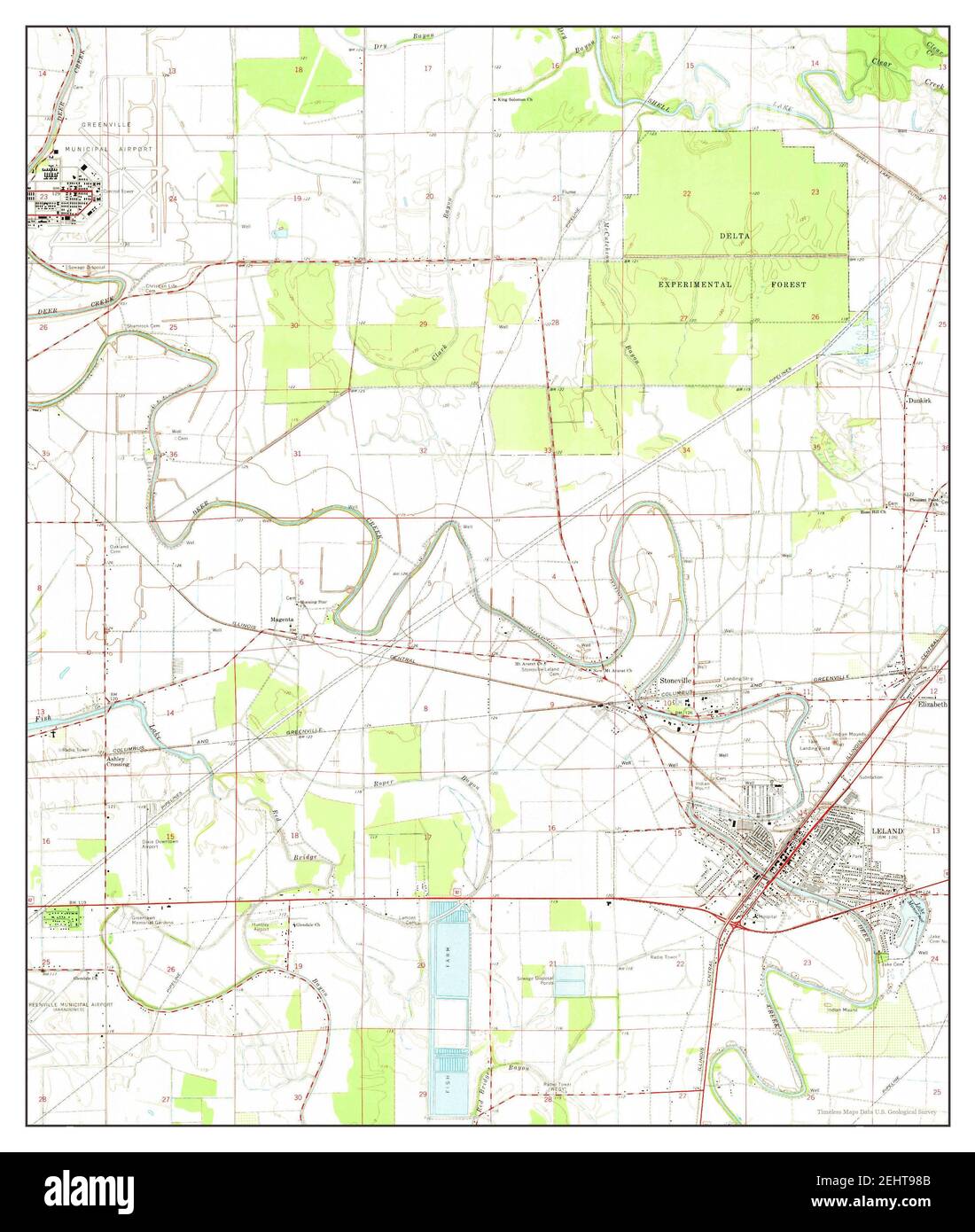 Map of leland mississippi hires stock photography and images Alamy