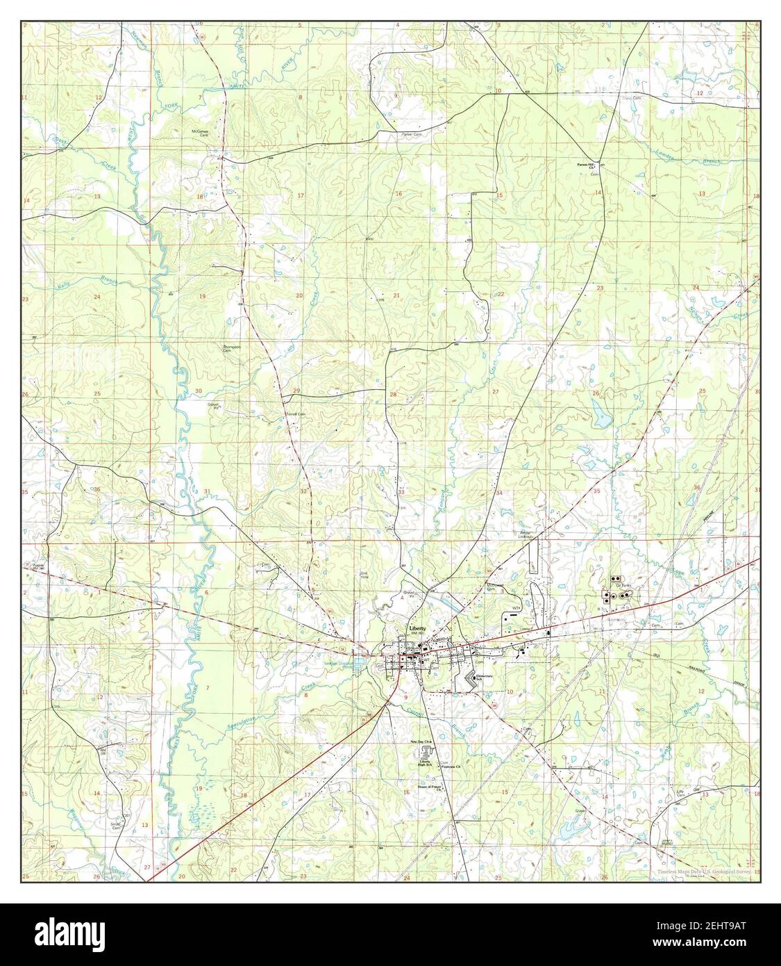 Map of liberty mississippi Cut Out Stock Images & Pictures Alamy