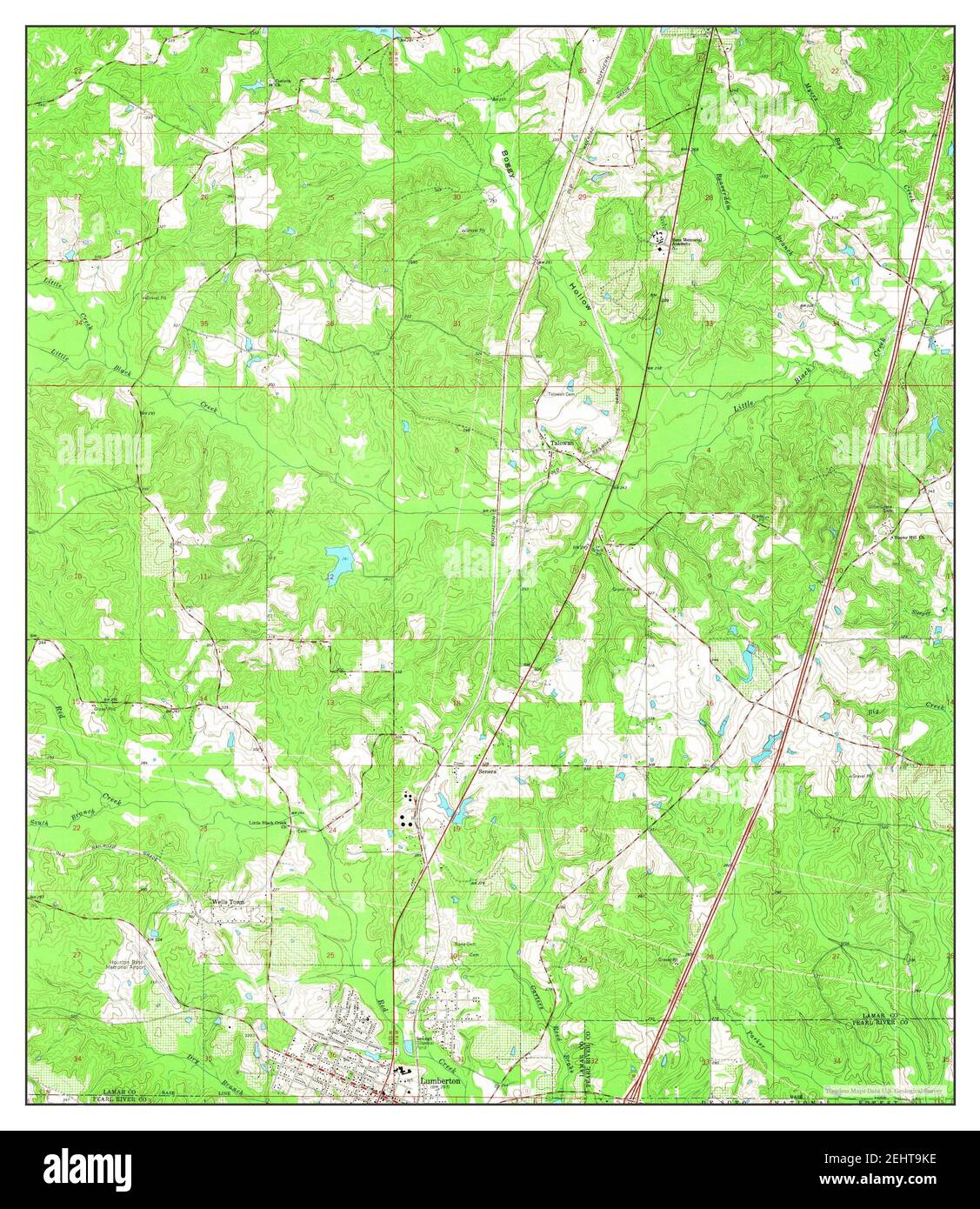 Map of lumberton mississippi Cut Out Stock Images & Pictures Alamy