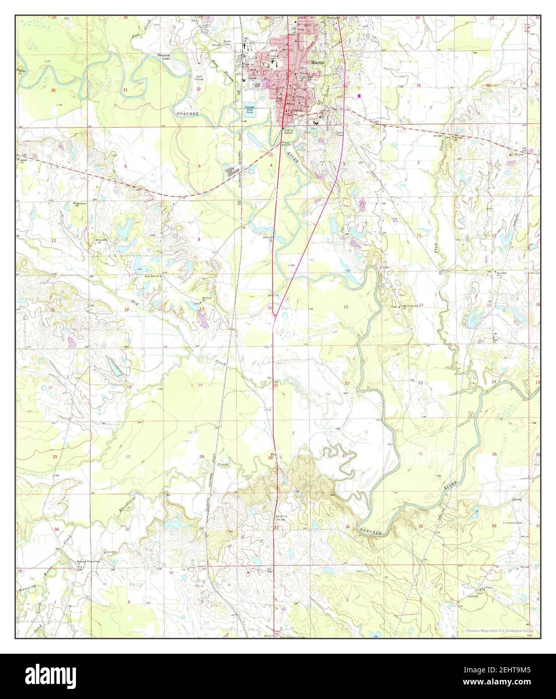 Macon mississippi map Cut Out Stock Images & Pictures Alamy