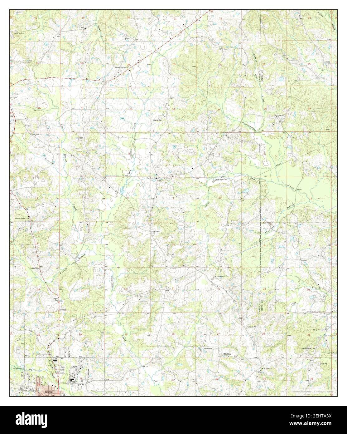 Map of magee mississippi hires stock photography and images Alamy