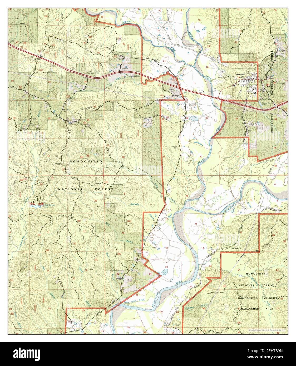 Meadville mississippi map hires stock photography and images Alamy