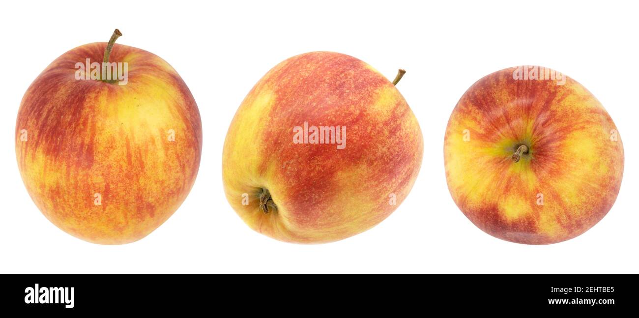 Fresh red apples isolated on white background with clipping path Stock Photo