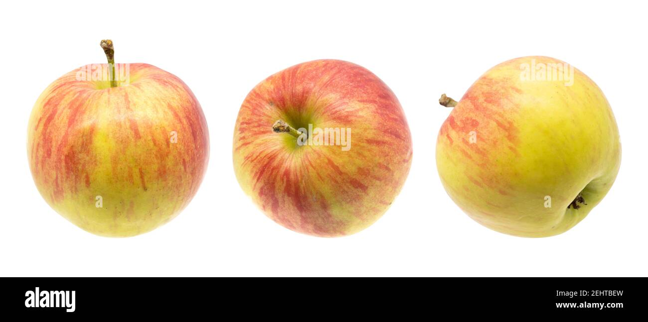 Fresh red apples isolated on white background with clipping path Stock Photo