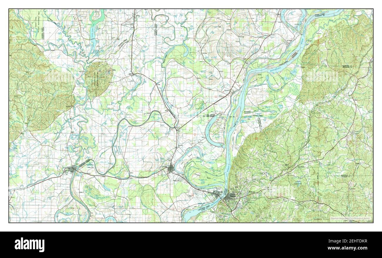 Natchez, Mississippi, map 1991, 1100000, United States of America by