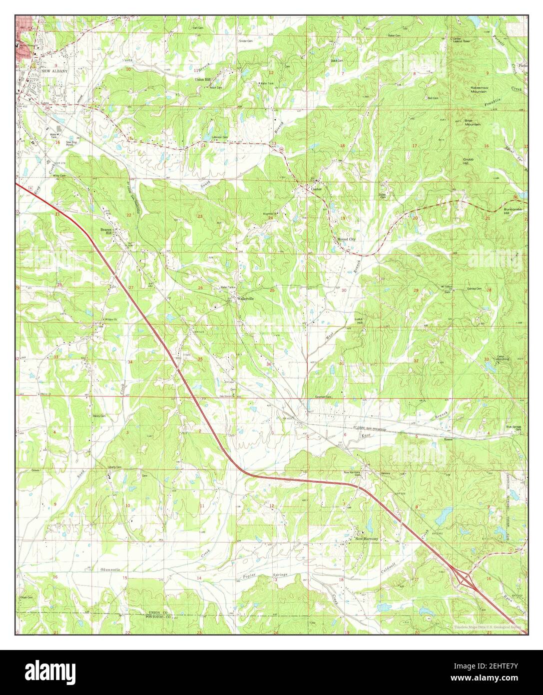 New albany mississippi map Cut Out Stock Images & Pictures Alamy