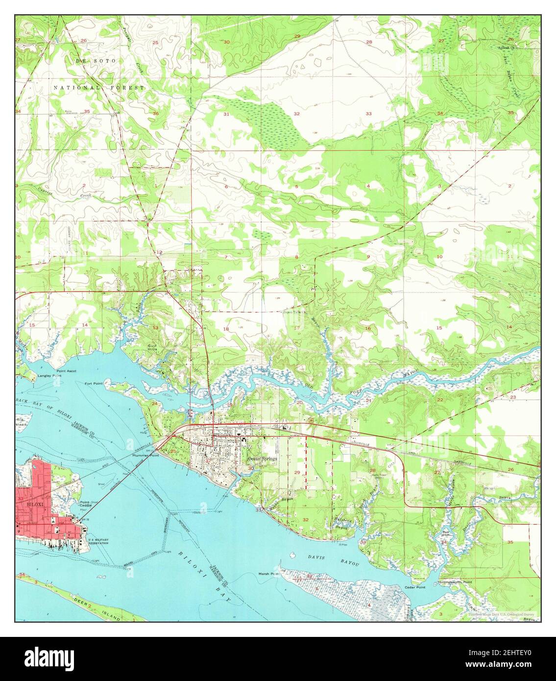 Map Of Ocean Springs