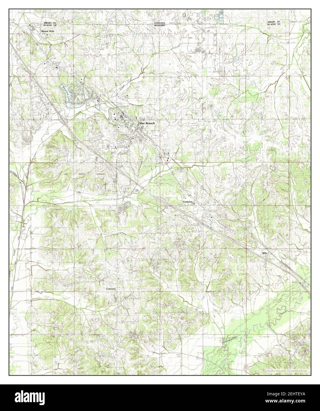 Olive branch mississippi map hires stock photography and images Alamy