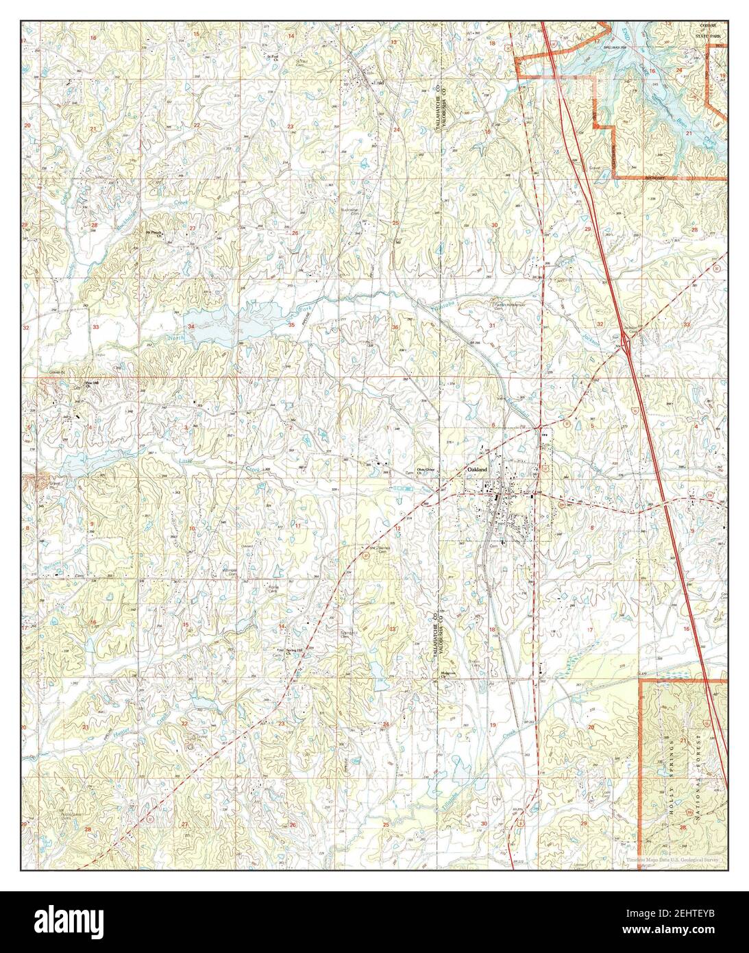 Map of oakland mississippi hires stock photography and images Alamy