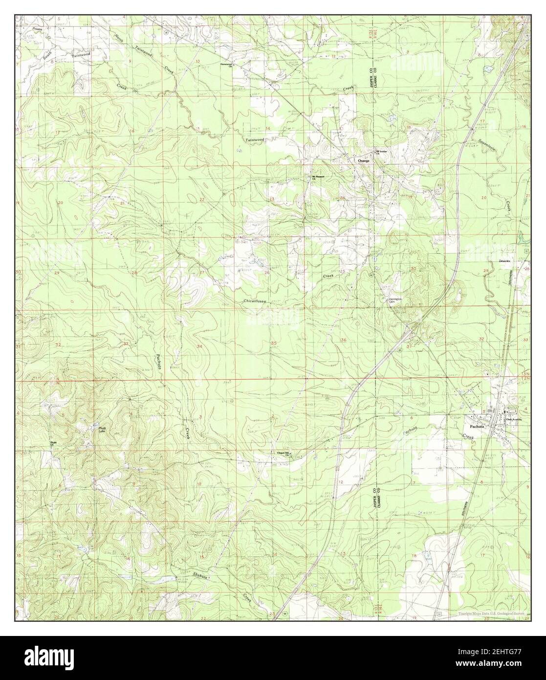 Pachuta, Mississippi, map 1983, 124000, United States of America by