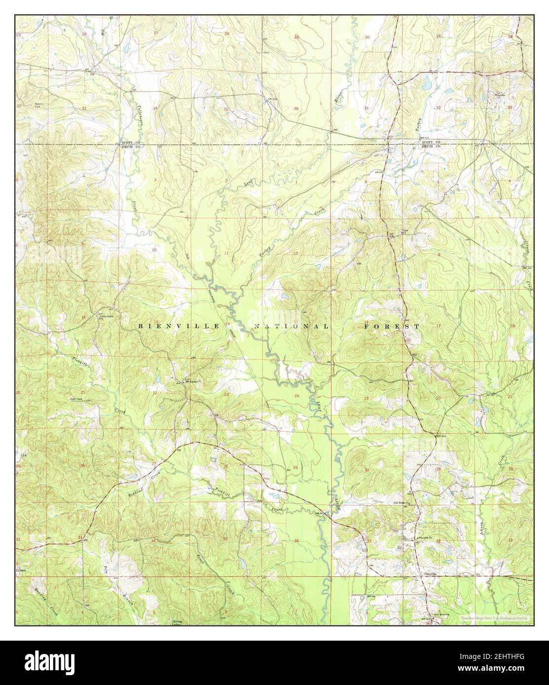 Pineville, Mississippi, map 1968, 124000, United States of America by