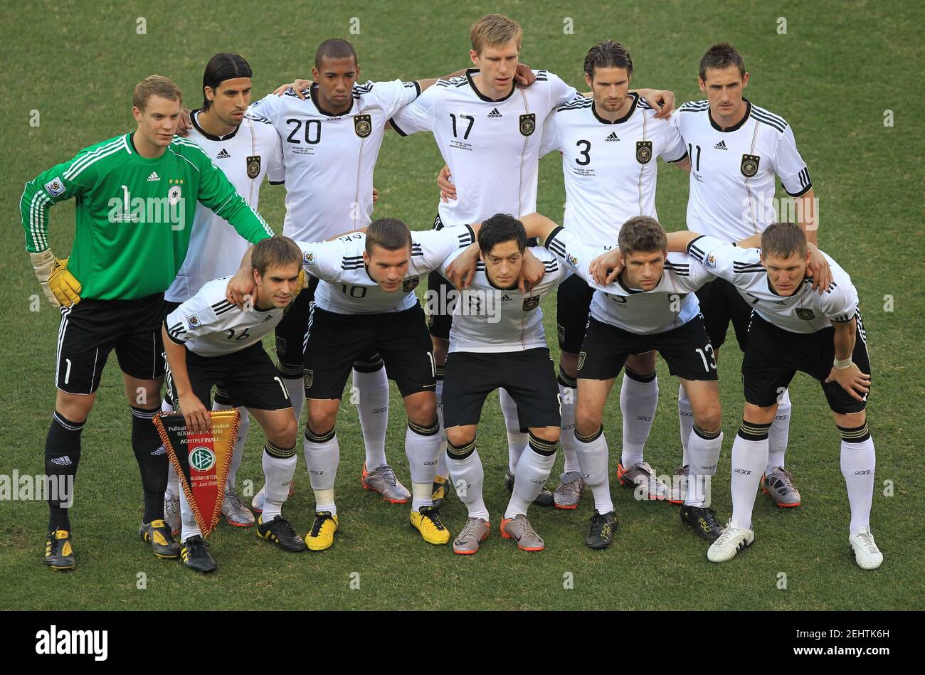 Football - Germany v England FIFA World Cup Second Round - South Africa 2010  - Free State Stadium, Bloemfontein, South Africa - 27/6/10 Germany team  group Mandatory Credit: Action Images / Peter Cziborra Livepic Stock Photo  - Alamy