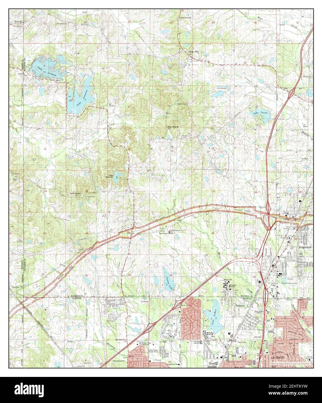 Ridgeland, Mississippi, map 1980, 124000, United States of America by Timeless Maps, data U.S