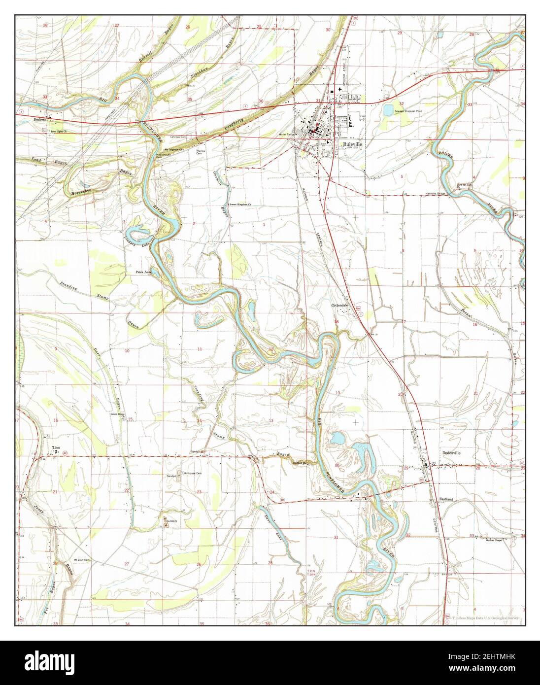 Ruleville, Mississippi, map 1966, 124000, United States of America by