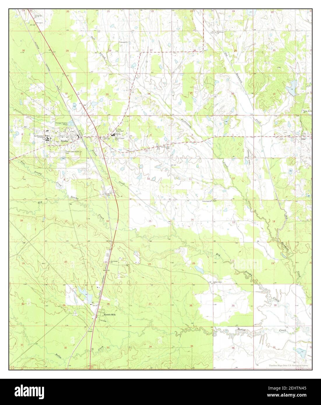Scooba, Mississippi, map 1973, 124000, United States of America by