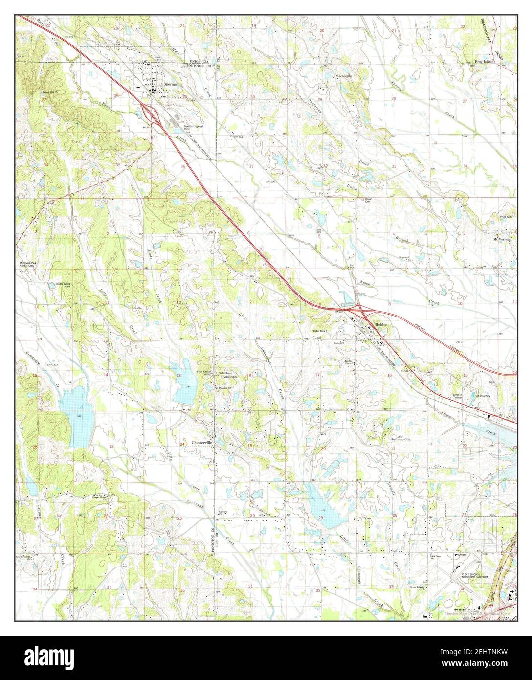 Sherman, Mississippi, map 1980, 124000, United States of America by