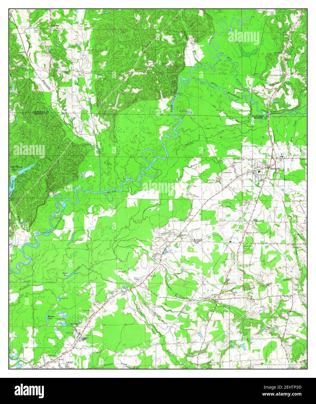 Smithville, Mississippi, map 1966, 124000, United States of America by