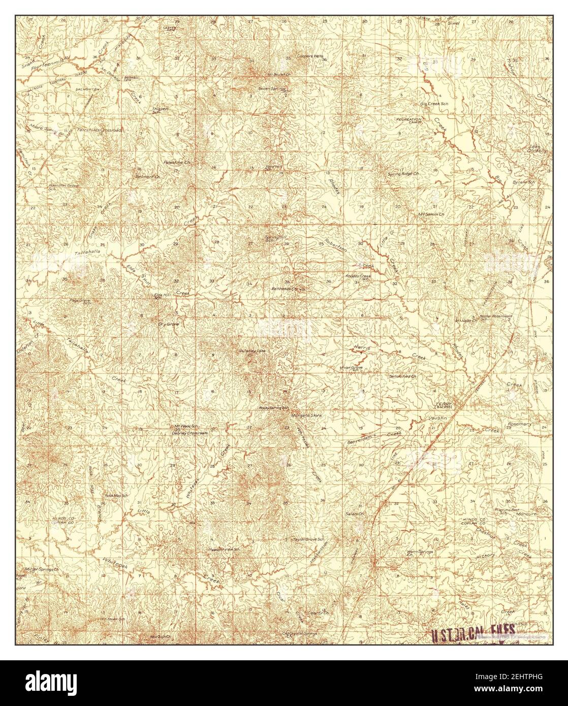 Terry, Mississippi, map 1937, 148000, United States of America by
