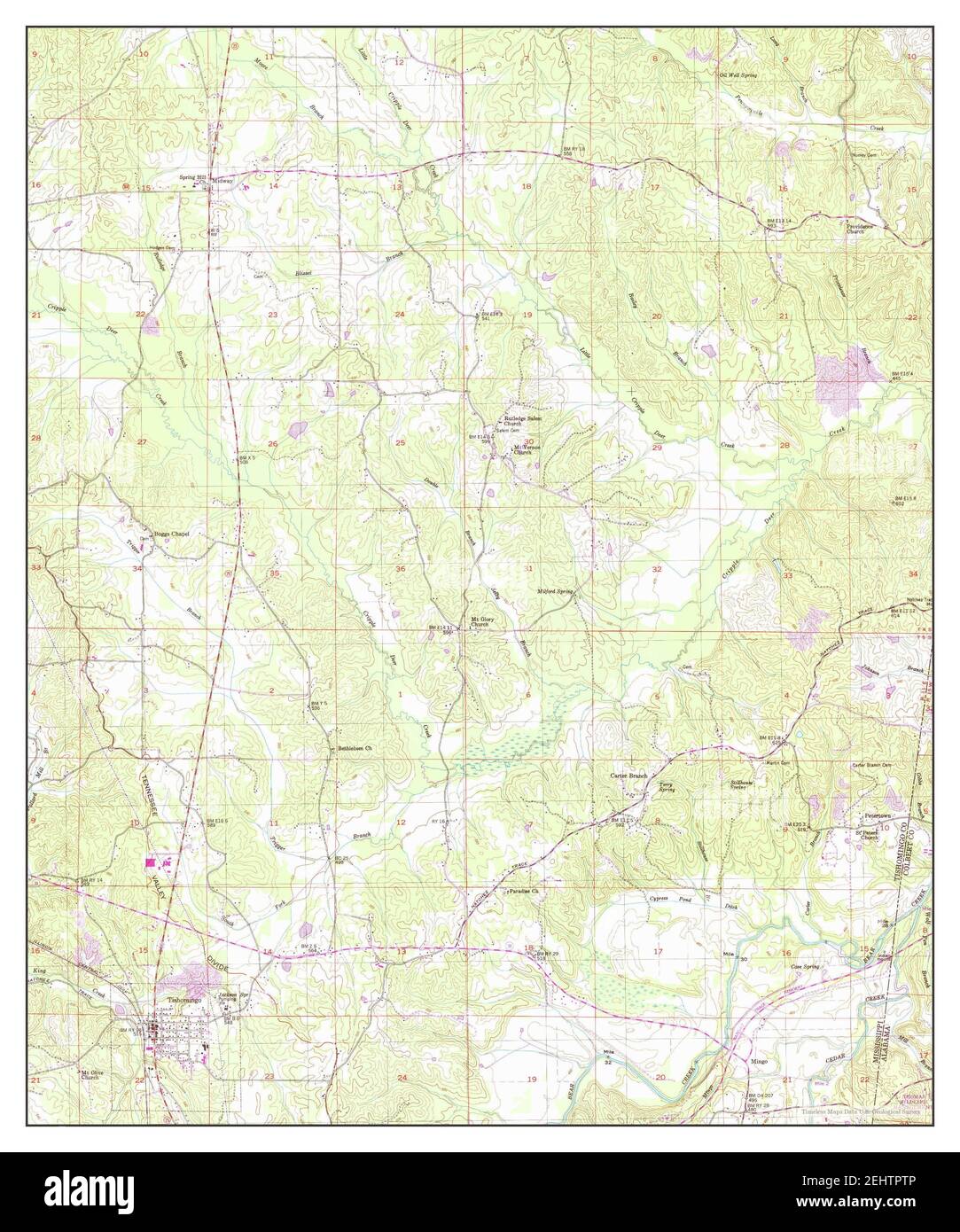 Tishomingo mississippi map hires stock photography and images Alamy