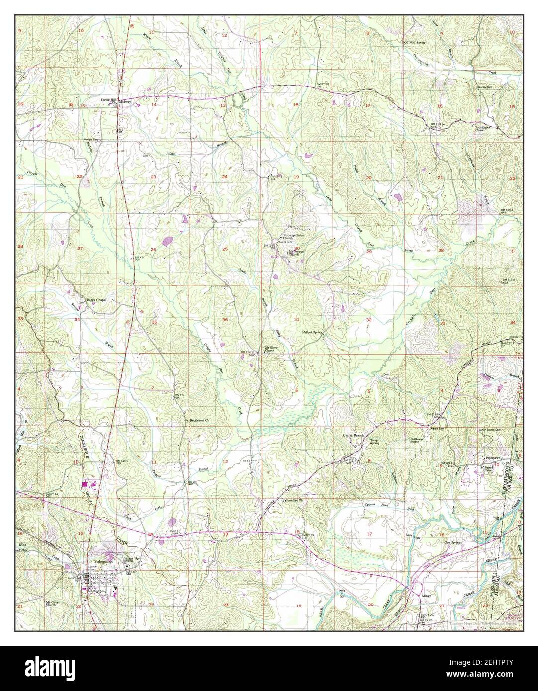 Map of tishomingo county hires stock photography and images Alamy