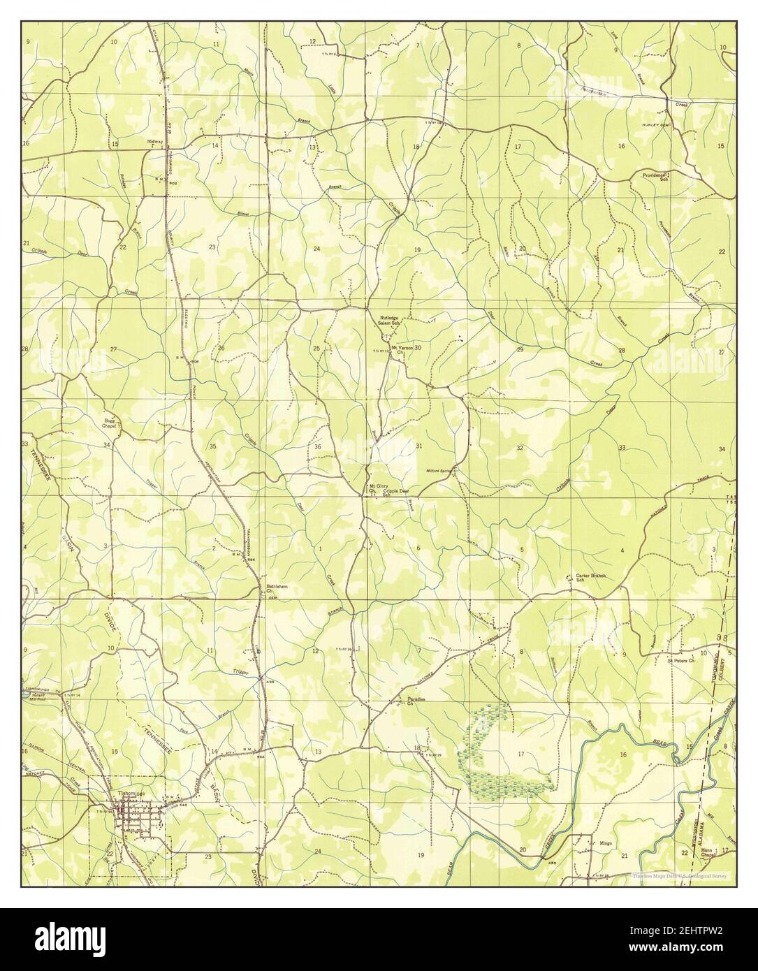 Map of tishomingo county Cut Out Stock Images & Pictures Alamy