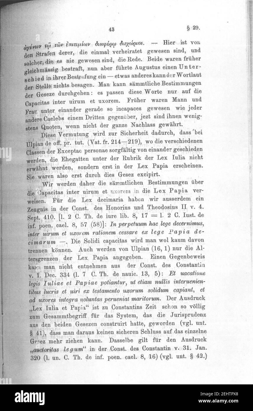 Paul Jörs Ueber das Verhältnis der Lex Iulia de maritandis ordinibus