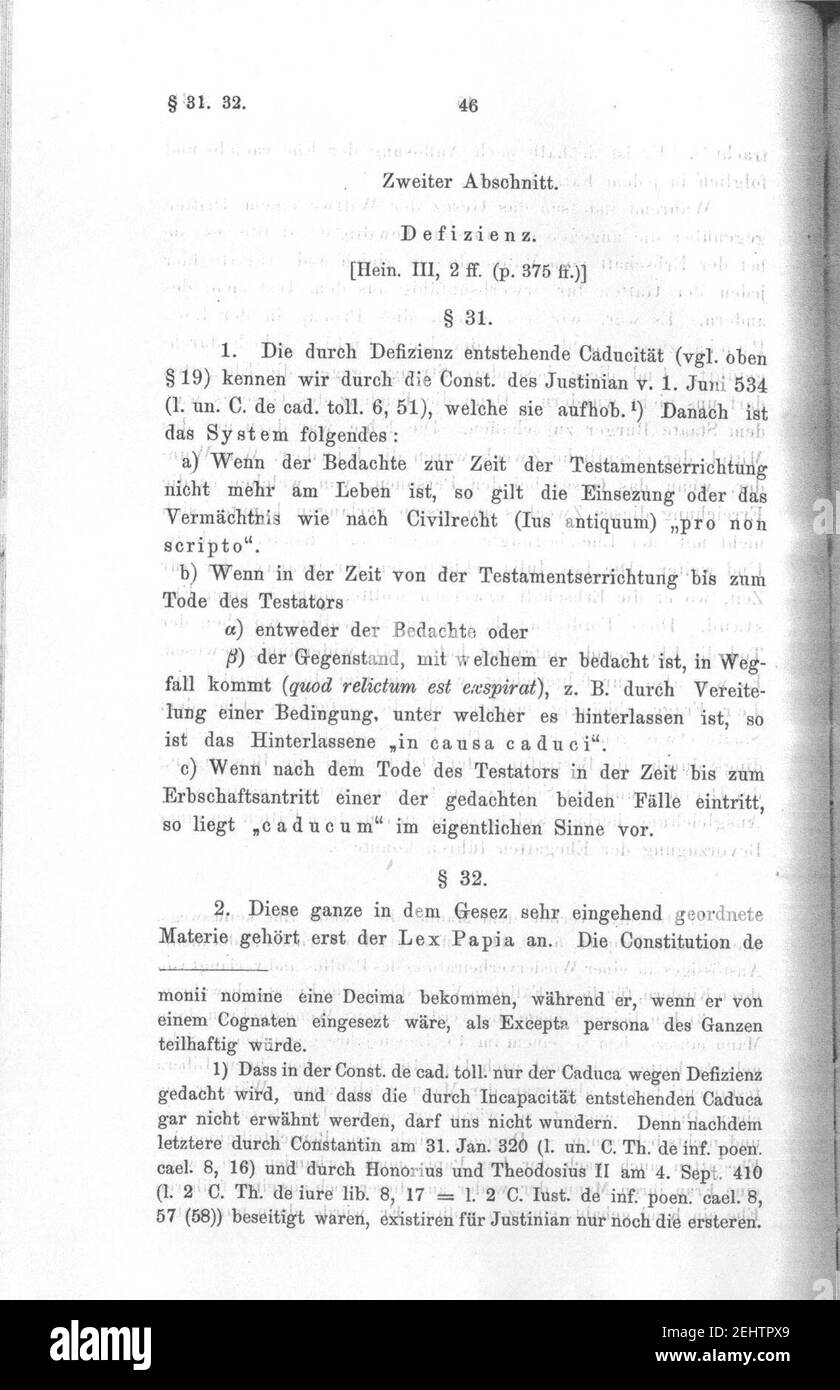 Paul Jörs - Ueber das Verhältnis der Lex Iulia de maritandis ordinibus zur Lex Papia Poppaea 46. Stock Photo