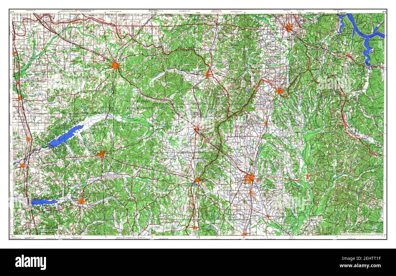 Tupelo, Mississippi, map 1984, 1250000, United States of America by