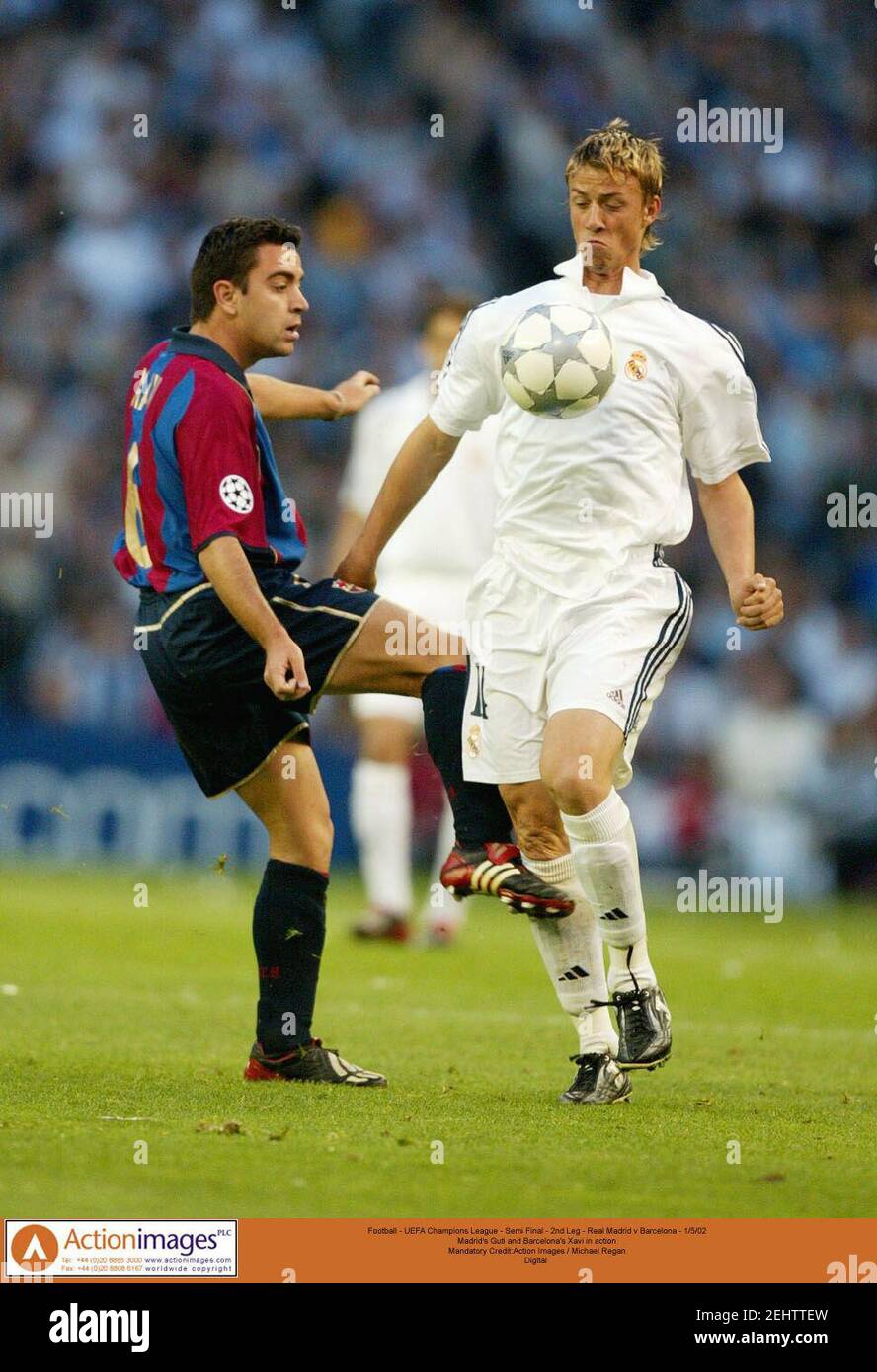 Football Uefa Champions League Semi Final 2nd Leg Real Madrid V Barcelona 1 5 02 Madrid S Guti And Barcelona S Xavi Hernandez In Action Mandatory Credit Action Images Michael Regan Digital Stock Photo Alamy Football Uefa Champions League Semi Final 2nd Leg Real Madrid V Barcelona 1 5 02 Madrid S Guti And Barcelona S Xavi Hernandez In Action Mandatory Credit Action Images Michael Regan Digital Stock Photo Alamy