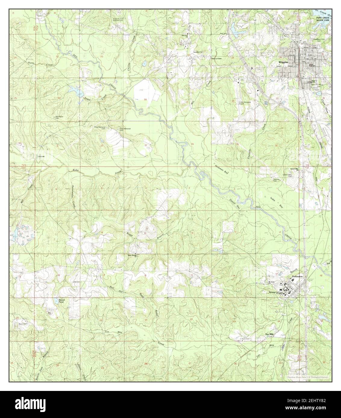 Wiggins, Mississippi, map 1983, 124000, United States of America by