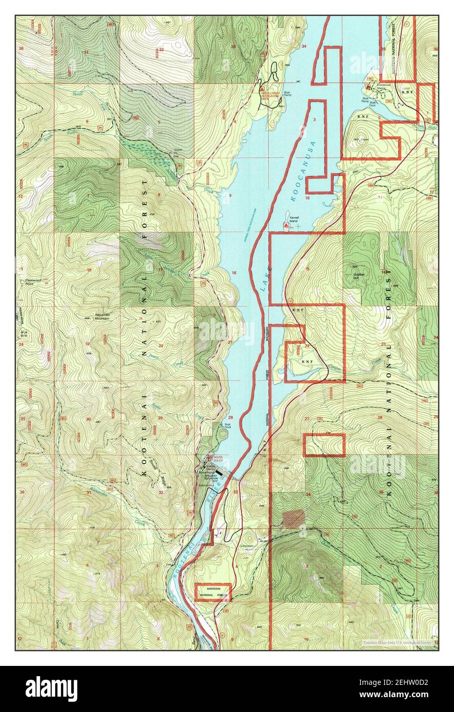 Alexander Mountain, Montana, map 1997, 124000, United States of