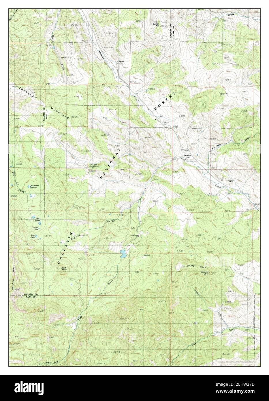 Bald Knob, Montana, map 1987, 124000, United States of America by