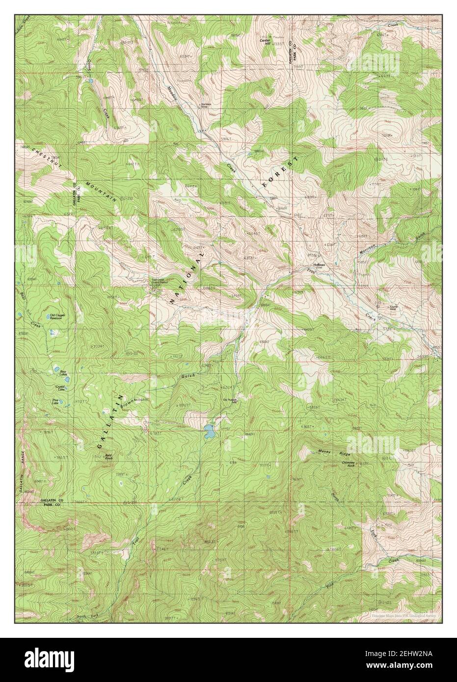 Bald Knob, Montana, map 1987, 124000, United States of America by