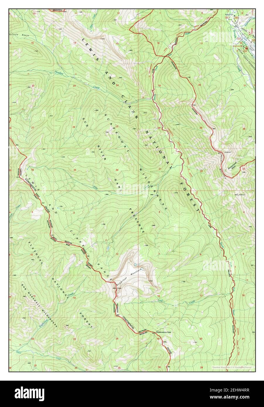 Benchmark Montana Map 1995 1 United States Of America By Timeless Maps Data U S Geological Survey Stock Photo Alamy