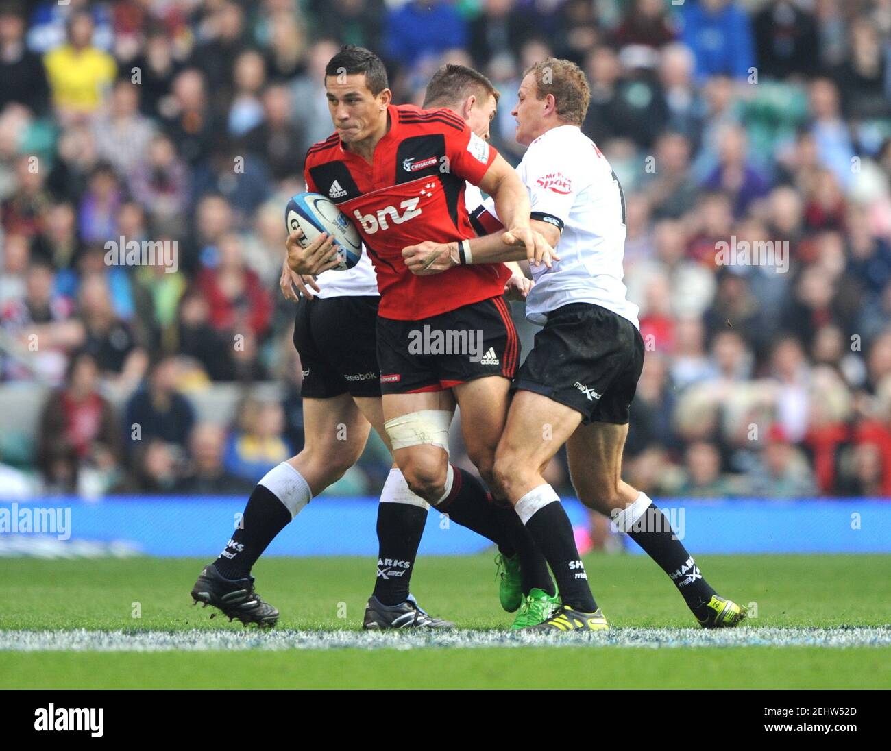 Rugby Union - Crusaders v Sharks Investec Super Rugby - Twickenham Stadium  - 10/11 - 27/3/11 Sonny Bill Williams - Crusaders (C) in action against  Sharks Mandatory Credit: Action Images / Henry Browne Stock Photo - Alamy