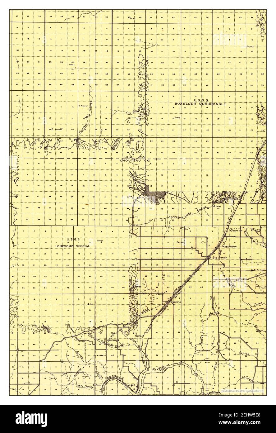 Big Sandy Montana Map Big Sandy, Montana, Map 1919, 1:125000, United States Of America By  Timeless Maps, Data U.s. Geological Survey Stock Photo - Alamy