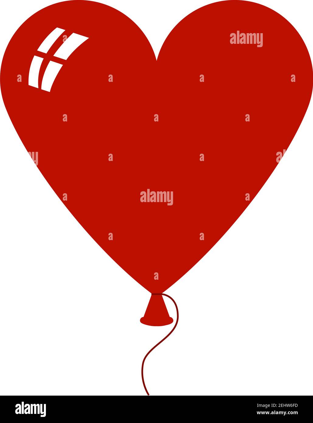 Heart Shape Balloon Icon. Flat Color Design. Vector Illustration Stock ...