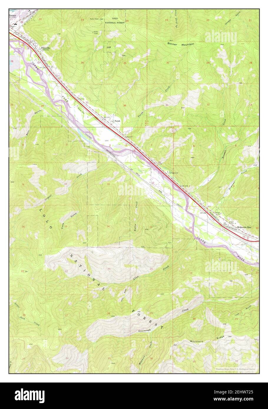 Bonner montana map Cut Out Stock Images & Pictures Alamy