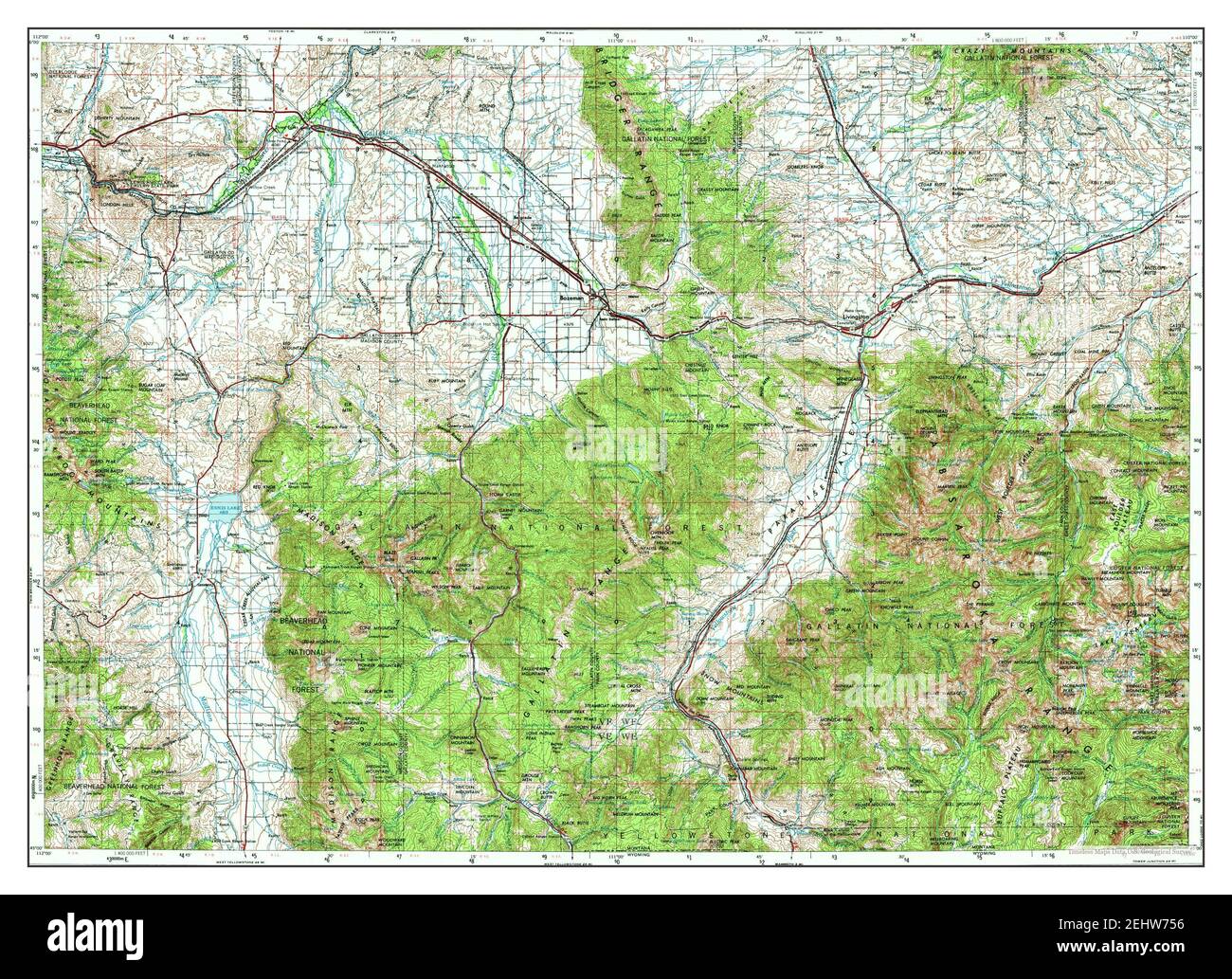 Bozeman map hires stock photography and images Alamy
