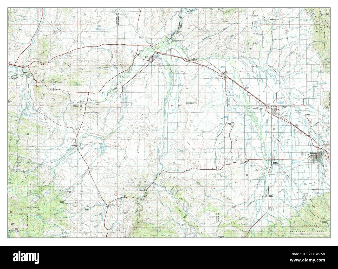 Bozeman map hires stock photography and images Alamy