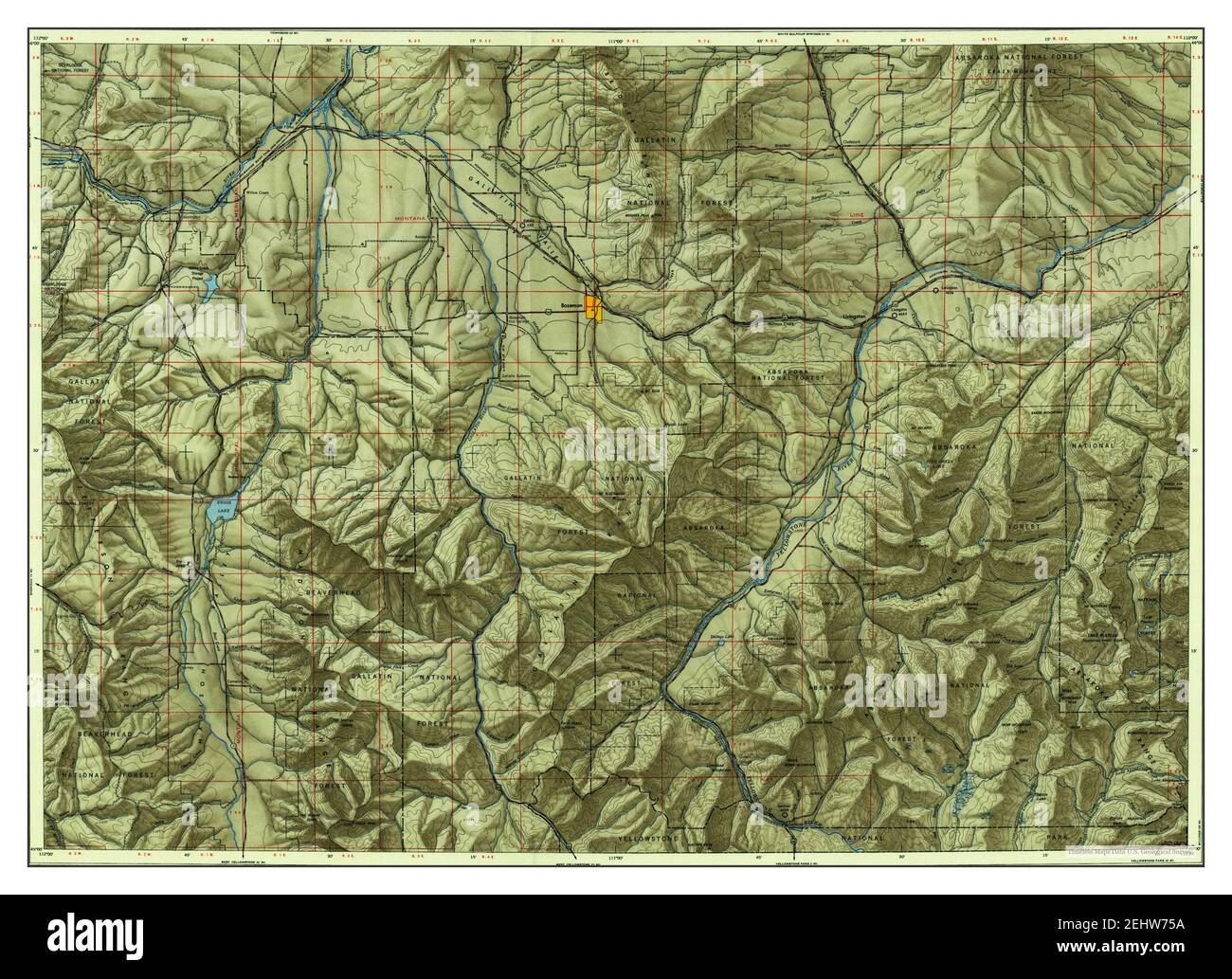 Bozeman map hires stock photography and images Alamy