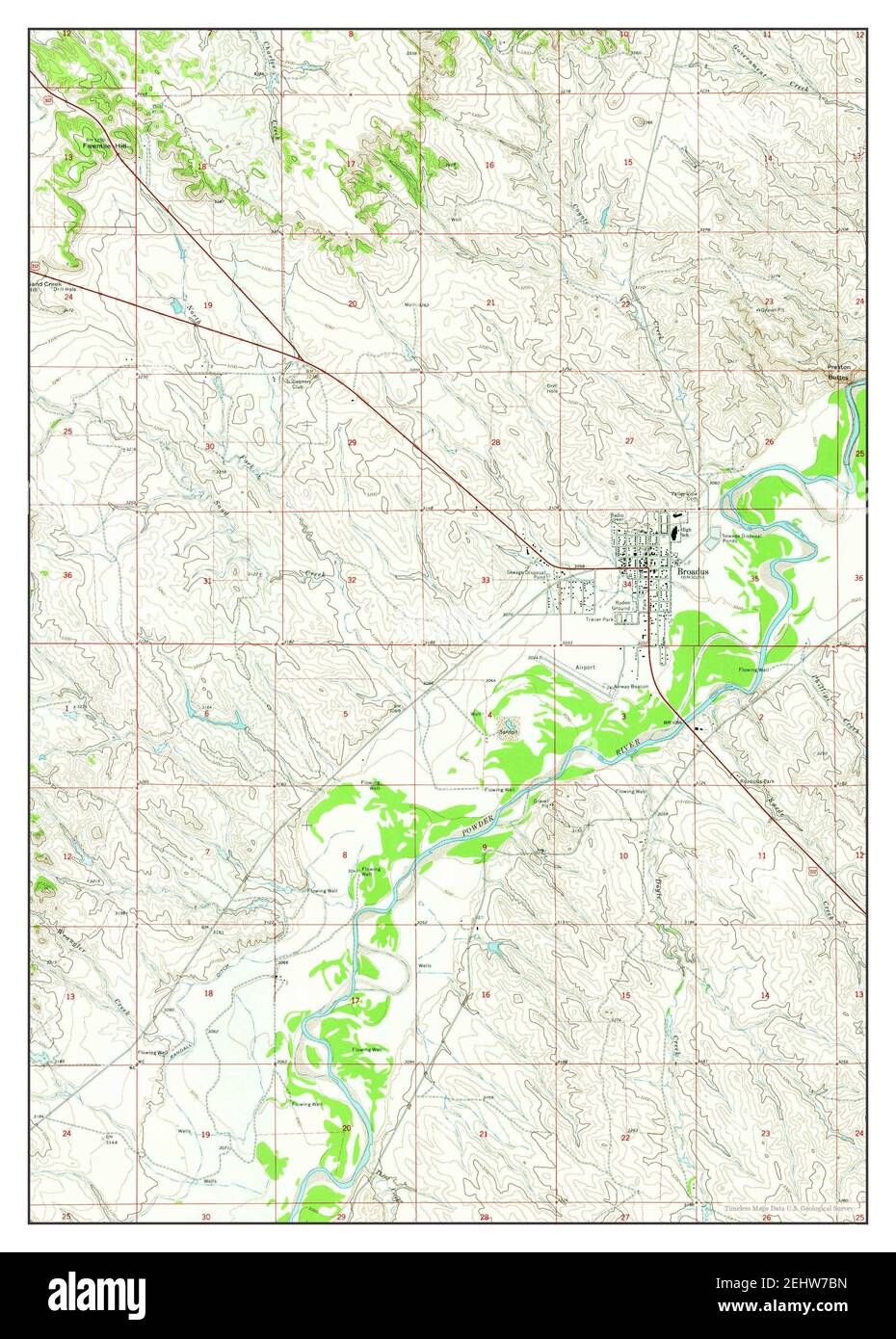 Map of broadus montana Cut Out Stock Images & Pictures Alamy