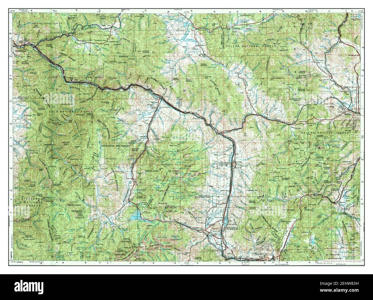 Map of butte montana hires stock photography and images Alamy