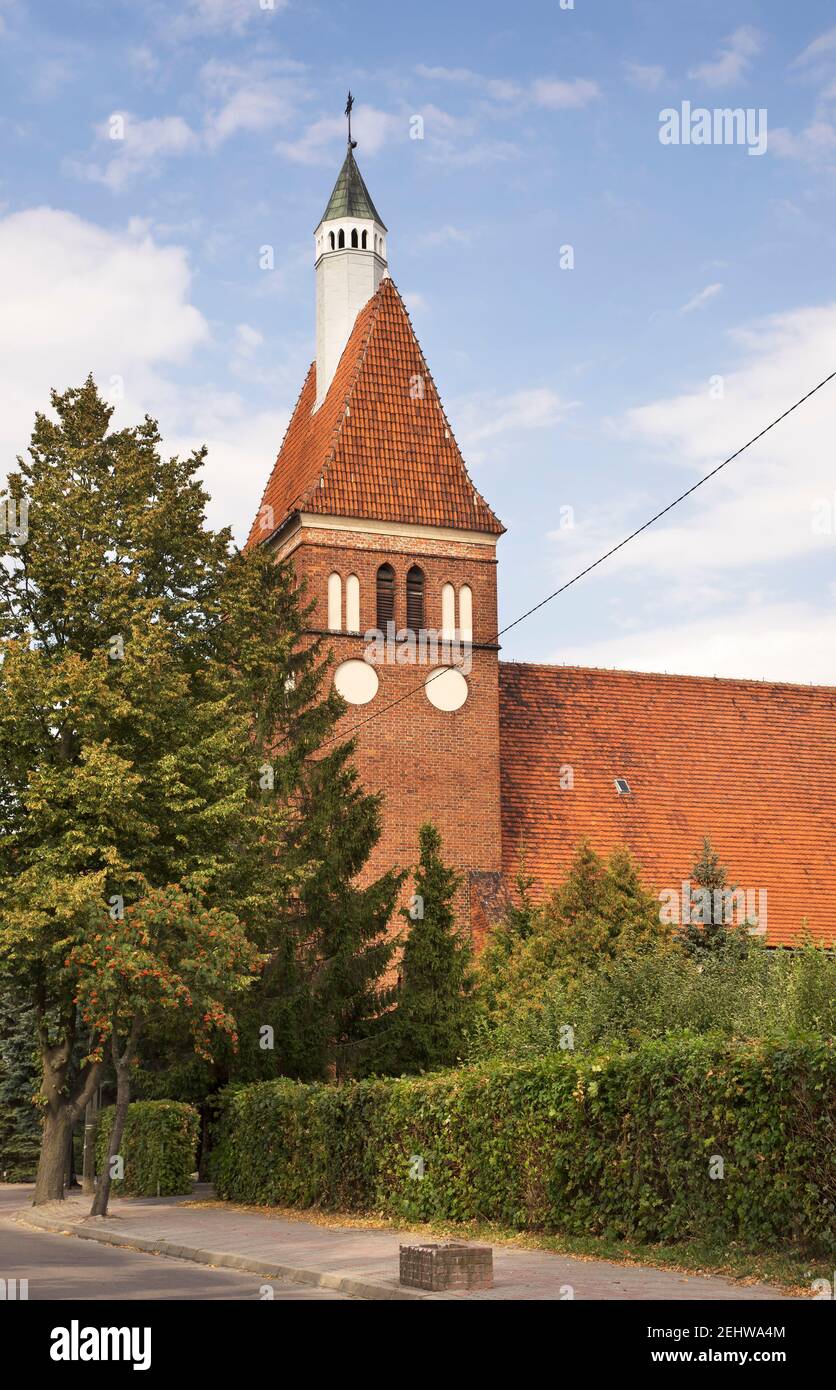 Parish church of Christ the King in Jablonowo Pomorskie.  Poland Stock Photo