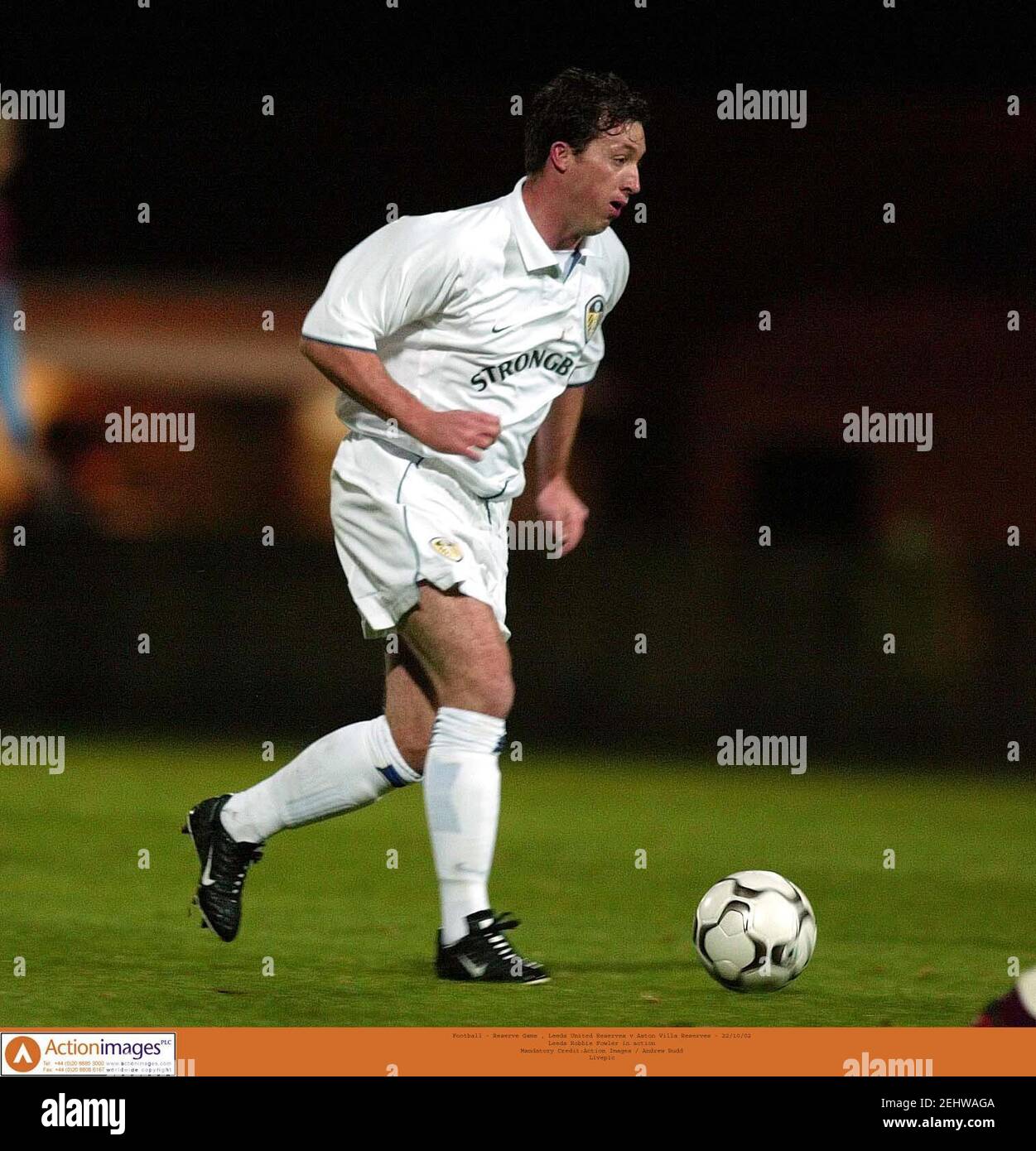 Football - Reserve Game , Leeds United Reserves v Aston Villa Reserves - 22/10/02  Leeds Robbie Fowler in action  Mandatory Credit:Action Images / Andrew Budd  Livepic Stock Photo